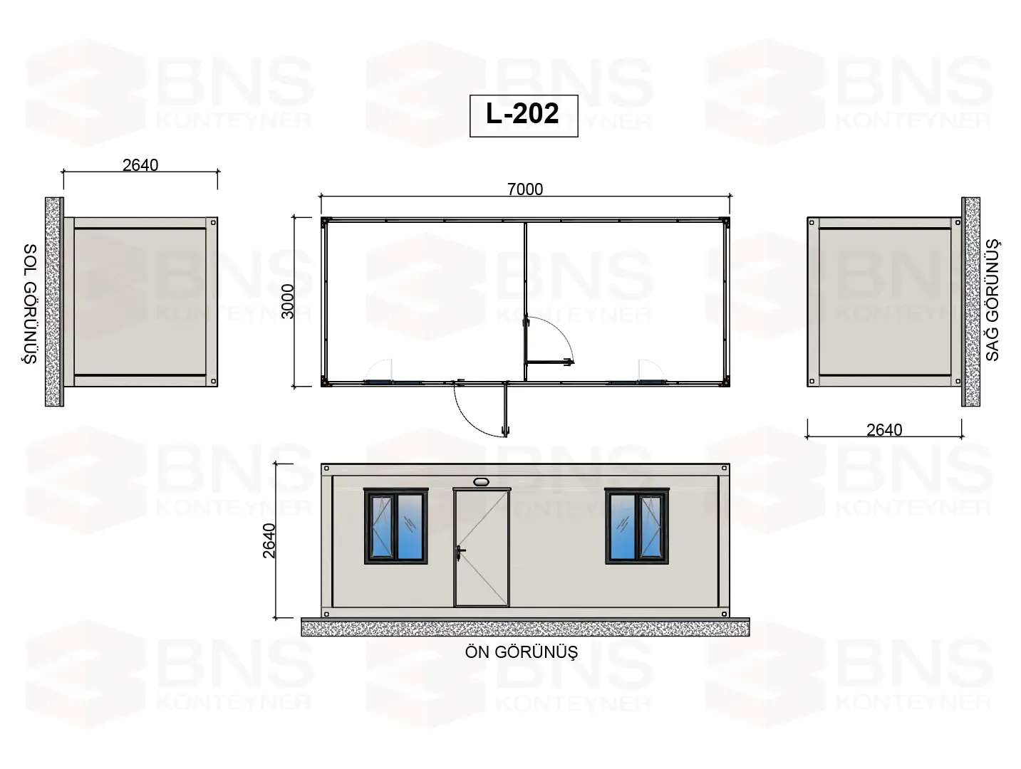 konteyner l202, konteyner-300-700, çalışma konteynerleri