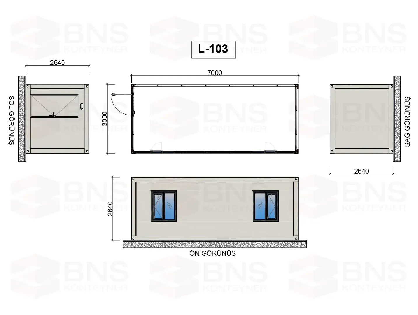 konteyner l103, konteyner-300-700, çalışma konteynerleri