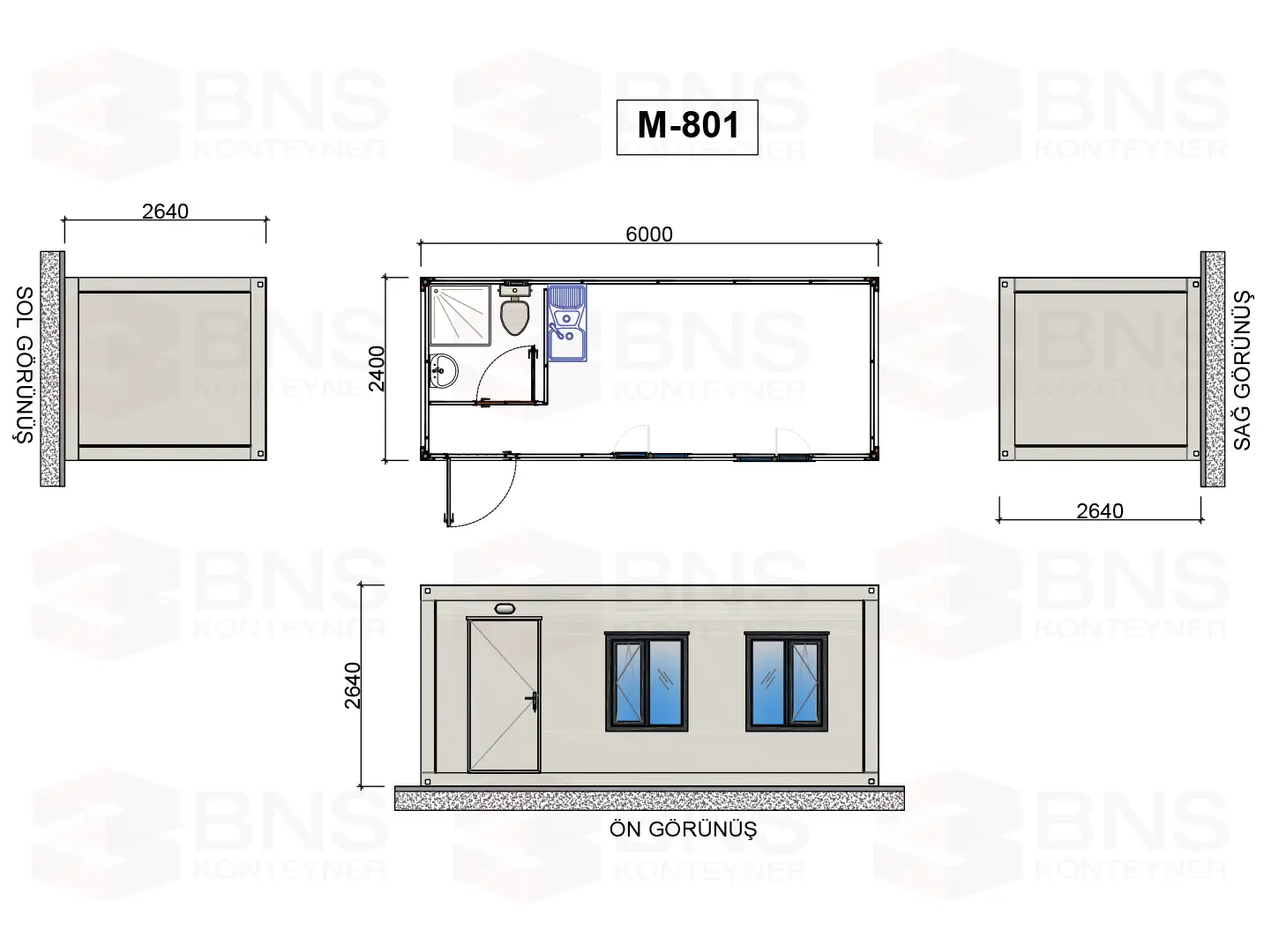 konteyner m801, konteyner-240x600, çalışma konteynerleri