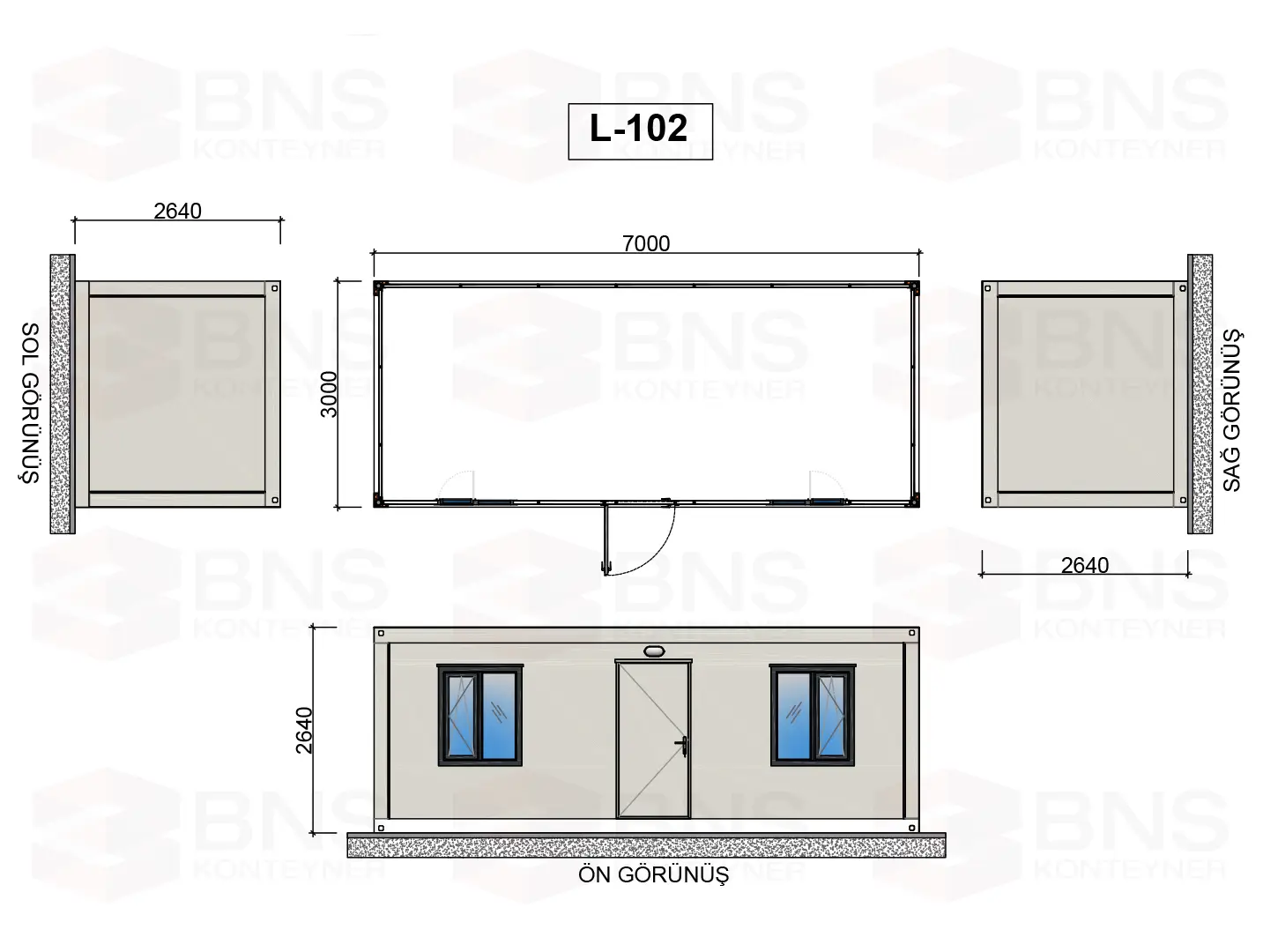 konteyner l102, konteyner-300-700, çalışma konteynerleri