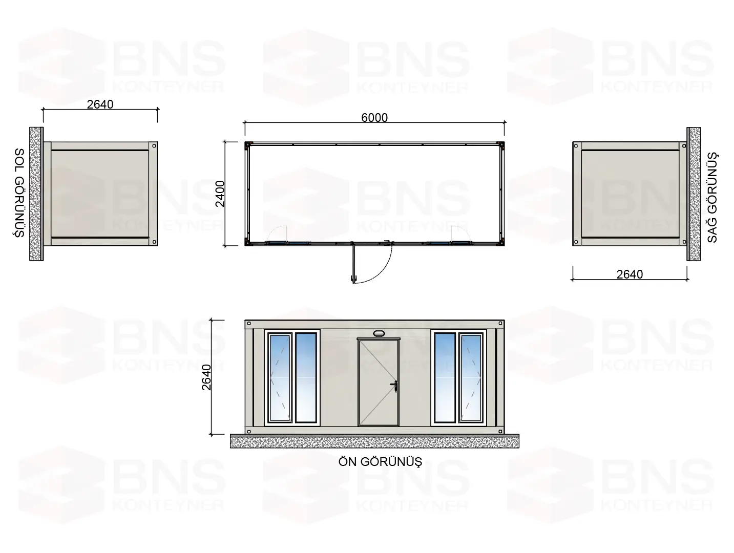 konteyner ev k-4, konteyner-240-600, çalışma konteynerleri