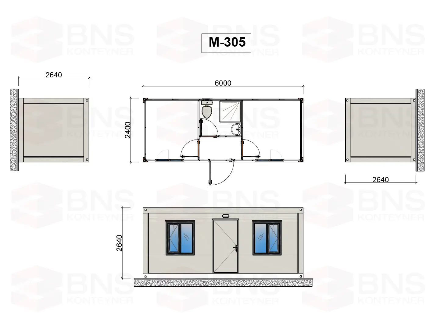 konteyner m305, konteyner-240x600, çalışma konteynerleri