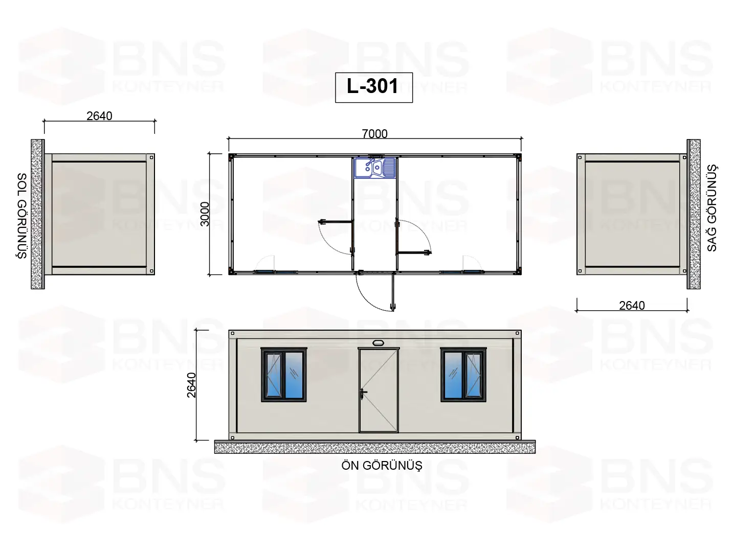 konteyner l301, konteyner-300-700, çalışma konteynerleri