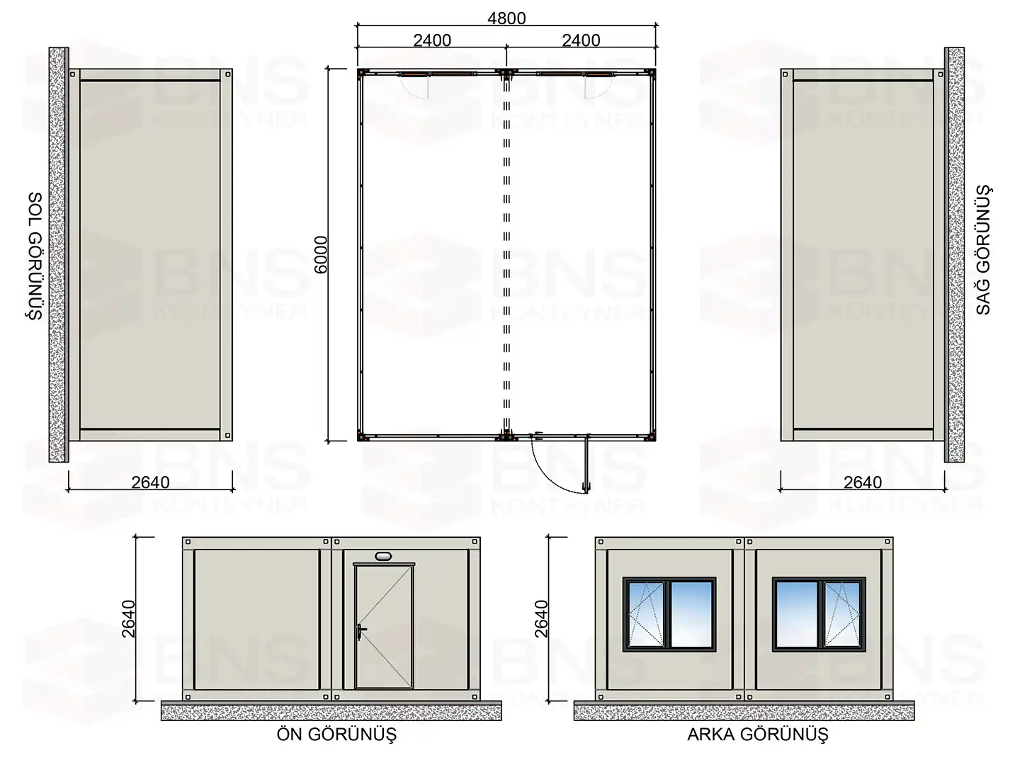 konteyner ev k-5, konteyner-240-600, çalışma konteynerleri
