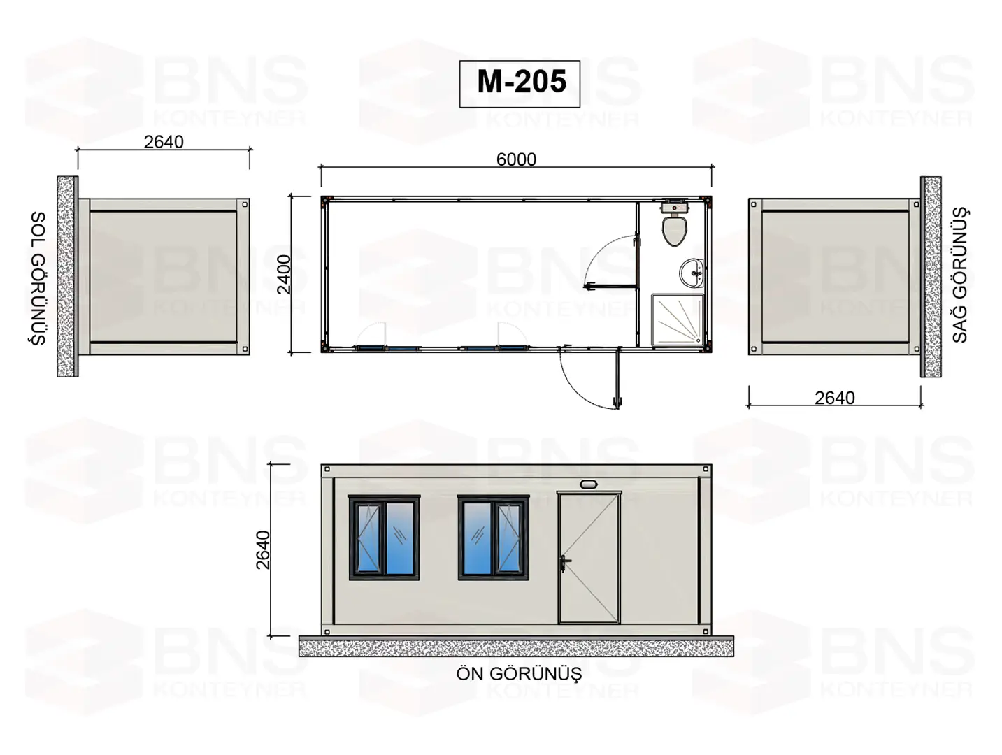 konteyner m205, konteyner-240x600, çalışma konteynerleri